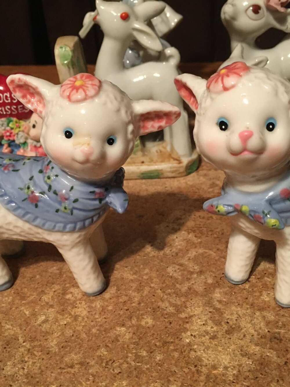LOT OF 35 FIGURINES ENESCO ANGELS ANIMALS DEER BEAR KIDS PIGS FLOWERS SHEEP LAMB - Picture 11 of 14